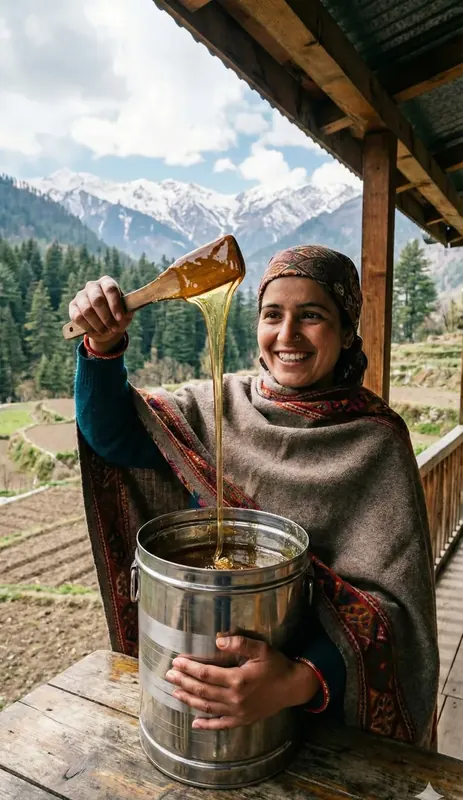 Traditional cold gravity settling and unheated raw honey extraction using multi-layer cotton mesh at natural hive temperature